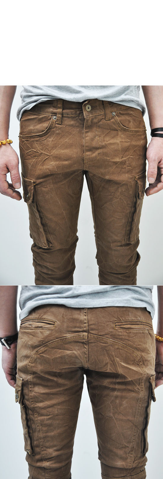 brown skinny cargo pants